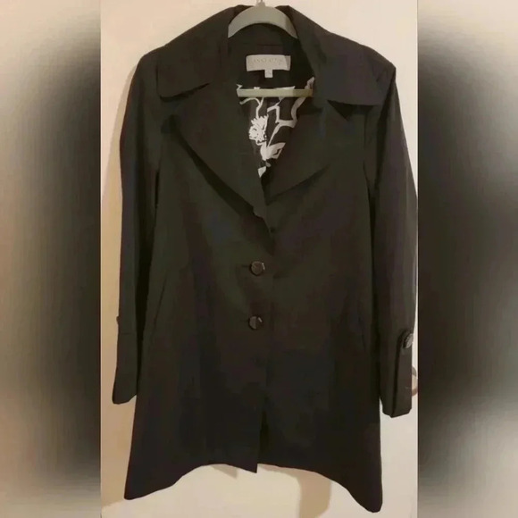 Anne Klein Trench Coat Trench Jacket Womens Small Button Pockets Academia Y2K - Picture 1 of 7